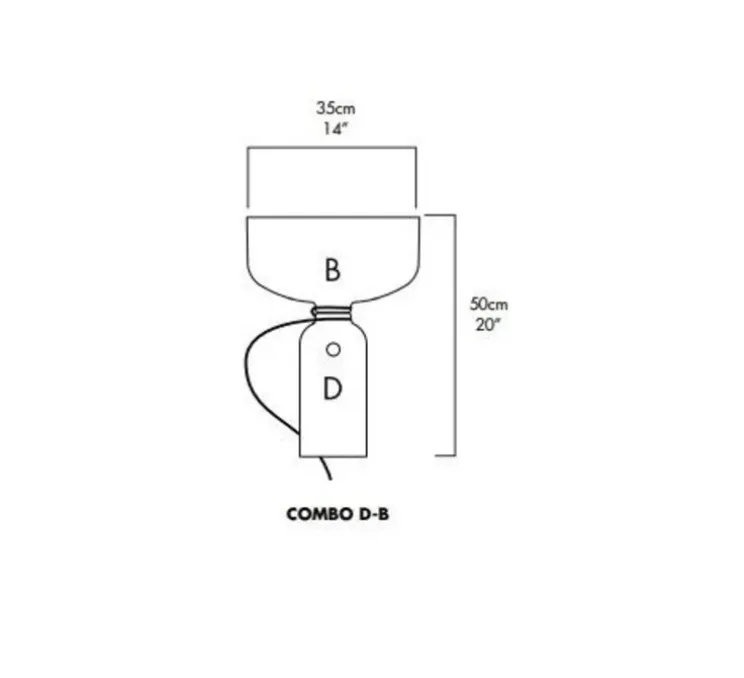 Lampe à poser, Spotlight Volumes, D/B, blanc vanille, Ø35cm, H50cm - A-N-D