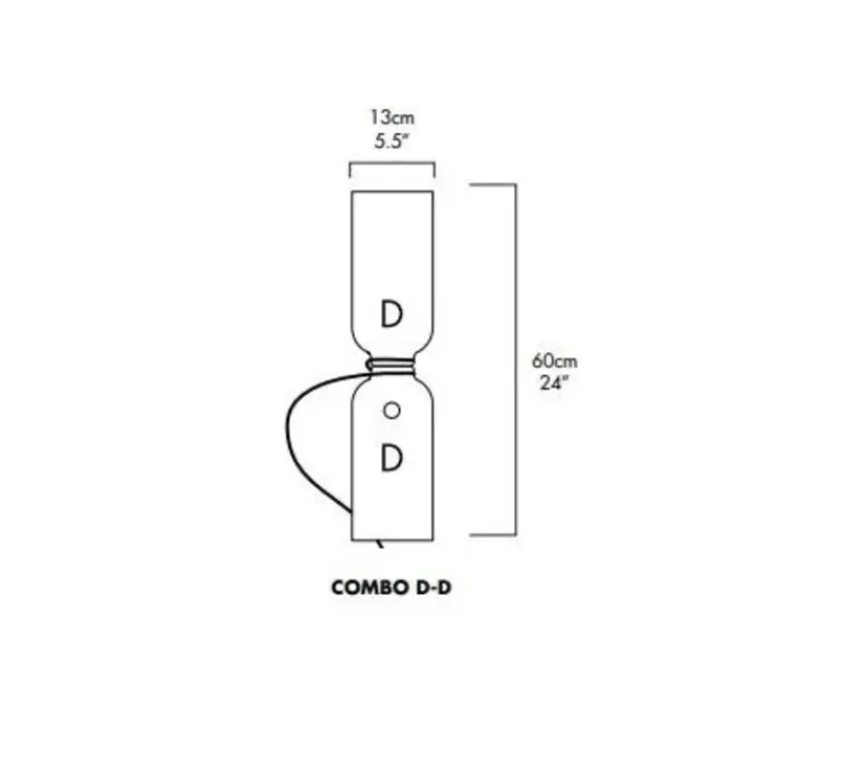 Lampe*A-N-D Lampe à poser, Spotlight Volumes, D/D, , Ø13cm, H60cm - noir