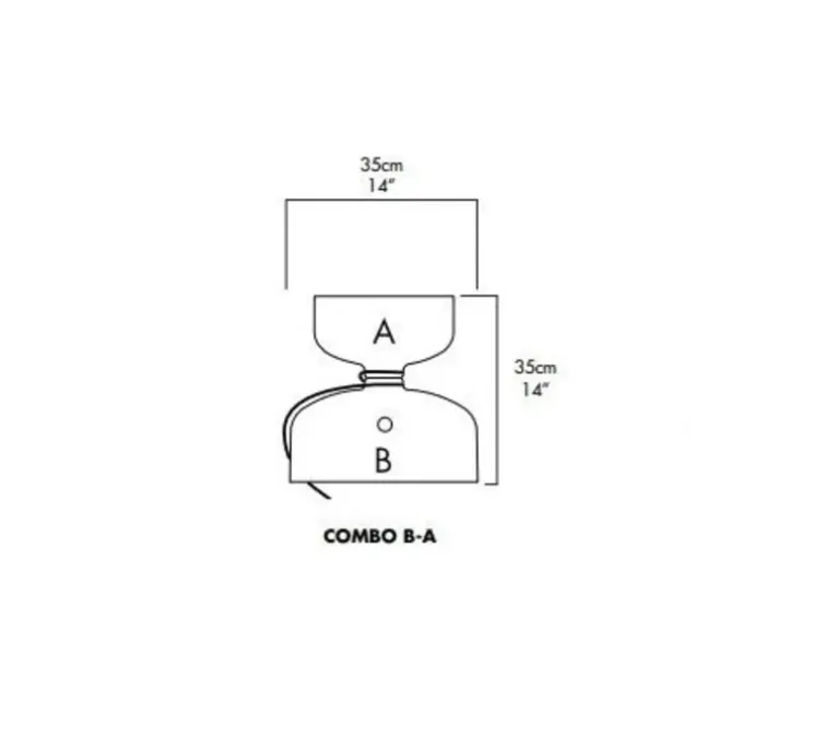 Lampe à poser, Spotlight Volumes, B/A, gris avocat, Ø35cm, H35cm - A-N-D