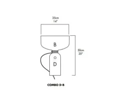 Lampe à poser, Spotlight Volumes, D/B, gris avocat, Ø35cm, H50cm - A-N-D