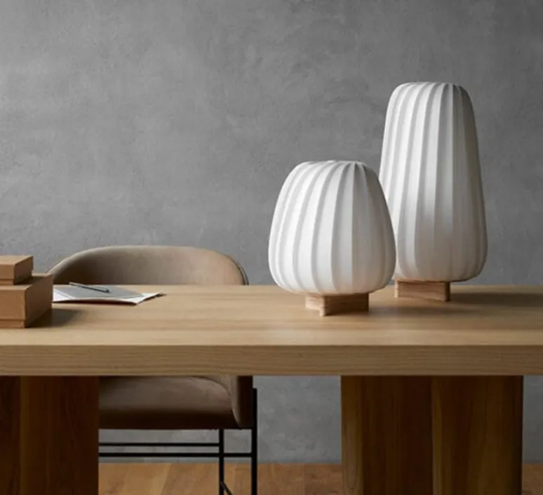 Lampe*Tom Rossau Lampe à poser, ST906, , Ø23cm, H31cm - blanc