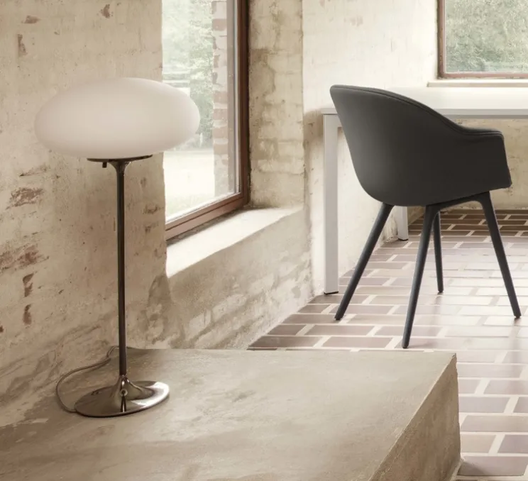 Lampe à poser, Stemlite, Black Chrome, Ø32cm, H70cm - Gubi