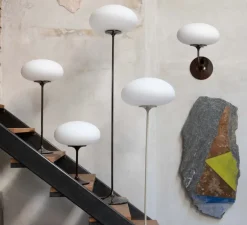 Lampe*Gubi Lampe à poser, Stemlite, , Ø32cm, H42cm - Black Chrome