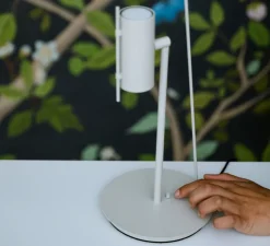 Lampe à poser, Stilla, beige, LED, dim, 2700K, 1500 lm, Ø25cm, H50cm - OliveLab