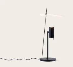 Lampe*OliveLab Lampe à poser, Stilla, , LED, dim, 2700K, 1500 lm, Ø25cm, H50cm - noir et blanc