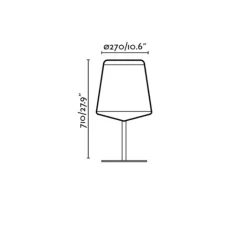 Lampe*Faro Lampe à poser, STOOD, , LED, Ø27cm, H71cm - bois, noir