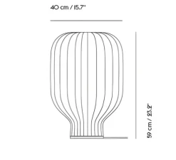 Lampe à poser, Strand, blanc, dim, Ø40cm, H59cm - Muuto