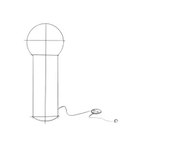 Lampe à poser, Sœur, large, RAL 2004, orangé pur, Ø35cm, H90cm - BY/LAURENCE DU TILLY