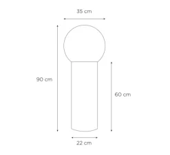 Lampe à poser, Sœur, large, RAL 3003, rouge rubis, Ø35cm, H90cm - BY/LAURENCE DU TILLY