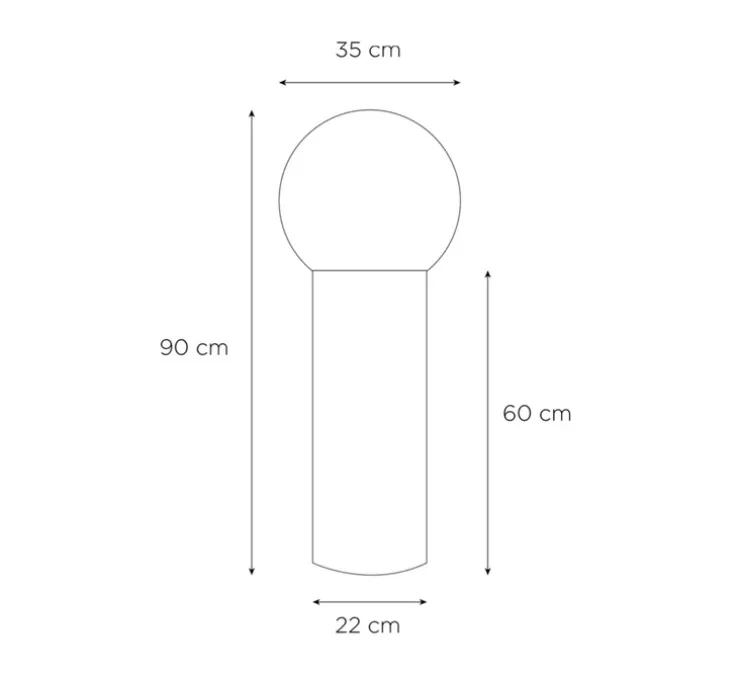 Lampe à poser, Sœur, large, RAL 1018, jaune zinc, Ø35cm, H90cm - BY/LAURENCE DU TILLY