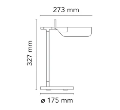 Lampe*Flos Lampe à poser, Tab, , LED, 2700K, 347lm, L27,3cm, H32,7cm - vert foncé