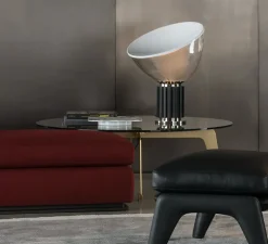 Lampe à poser, Taccia PMMA, noir, LED, 2700K, 1400lm, Ø49,5cm, H64,5cm - Flos