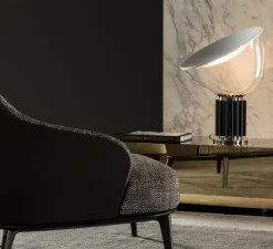 Lampe à poser, Taccia PMMA, noir, LED, 2700K, 1400lm, Ø49,5cm, H64,5cm - Flos