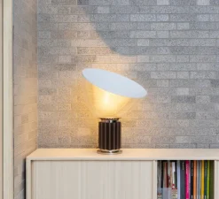 Lampe*Flos Lampe à poser, Taccia Small Verre, , LED, 2700K, 800lm, Ø37,3cm, H48,5cm - bronze anodisé