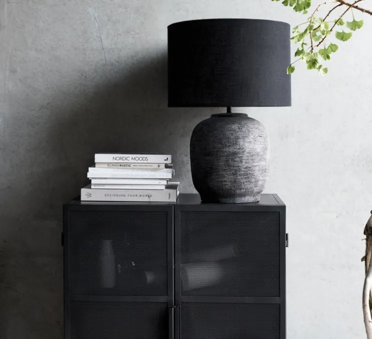 Lampe à poser, Tahi , noir, Ø46cm, H65cm - House Doctor