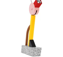 Lampe à poser, Tahiti, orange, rose, rouge, marron, noir, L35cm, H70cm - Memphis Milano