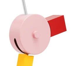 Lampe à poser, Tahiti, orange, rose, rouge, marron, noir, L35cm, H70cm - Memphis Milano