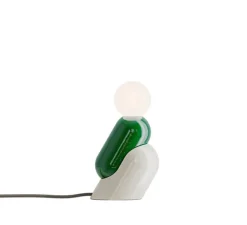 Lampe à poser, Tata C2820, vert Bali et crème, L8,6cm, H22,2cm - Ferroluce