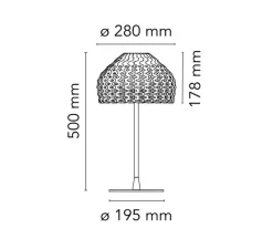 Lampe*Flos Lampe à poser, Tatou, ocre gris, Ø28cm, H50cm - orcre gris
