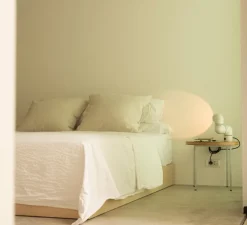 Lampe à poser, Tatu, blanc, LED, dim, 2700K, 171 lm, L8cm, H25cm - Santa & Cole