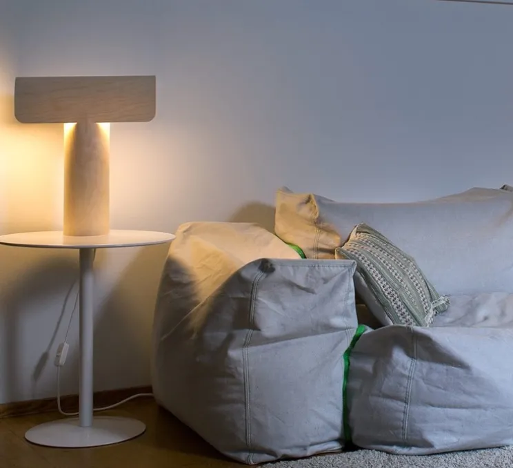 Lampe à poser, Teelo 8020, bois, blanc, LED, L33cm, H38cm - Secto Design