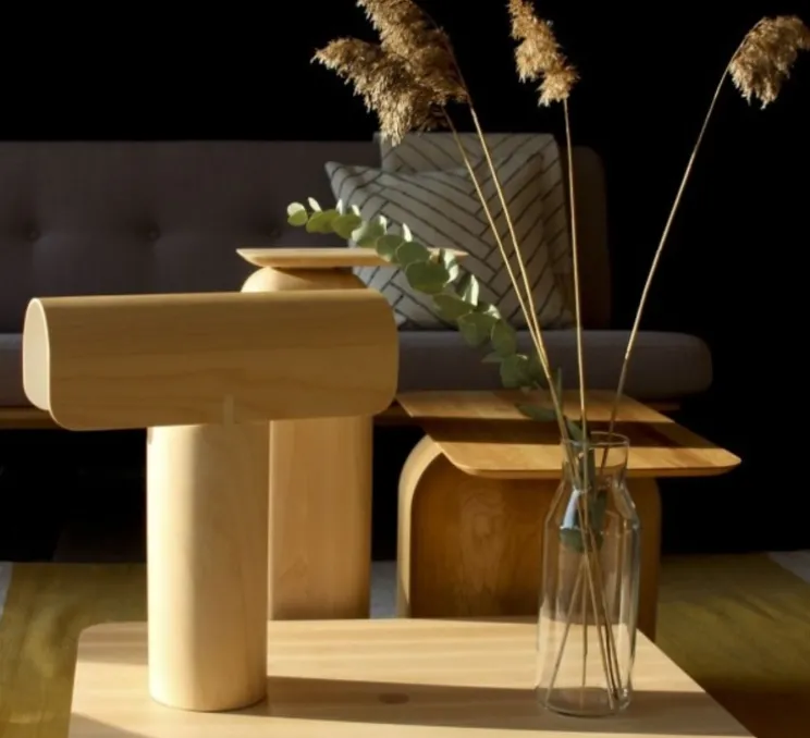 Lampe à poser, Teelo 8020, bois, blanc, LED, L33cm, H38cm - Secto Design