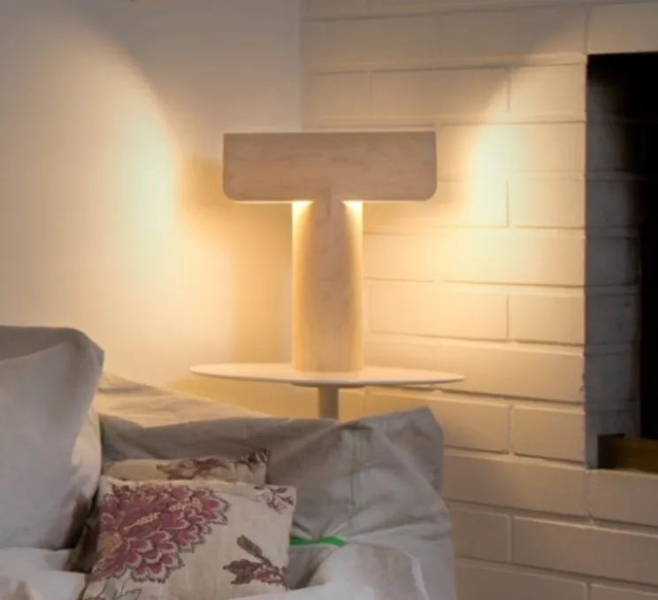 Lampe à poser, Teelo 8020, bois, blanc, LED, L33cm, H38cm - Secto Design