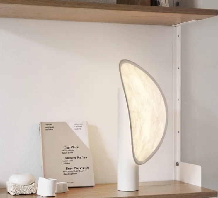 Lampe à poser, Tense, blanc, LED, dim, 3000K, 400 lm, L34cm, H43cm - New Works