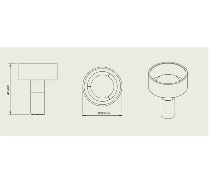 Lampe à poser, Terra Big, chocolat/lignes, chocolat/lignes, chocolat/sablé, IP44, LED, dim, 2700K, 1000 lm, Ø37,2cm, H48,2cm - Pott