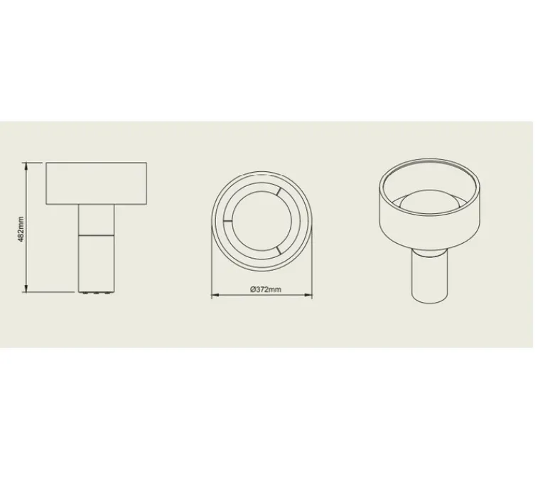 Lampe*Pott Lampe à poser, Terra Big, , IP44, LED, dim, 2700K, 1000 lm, Ø37,2cm, H48,2cm - chocolat/carve, chocolat/sablé, blanc/sablé