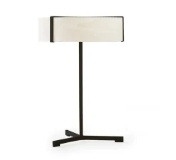 Lampe*LZF Lampe à poser, Thesis, , LED, 3000K, 1930lm, Ø30cm, H43cm - ivoire, métal finition noir mat