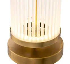 Lampe*Eichholtz Lampe à poser, Thibaud, , L45cm, H80cm - Laiton antique, verre givré