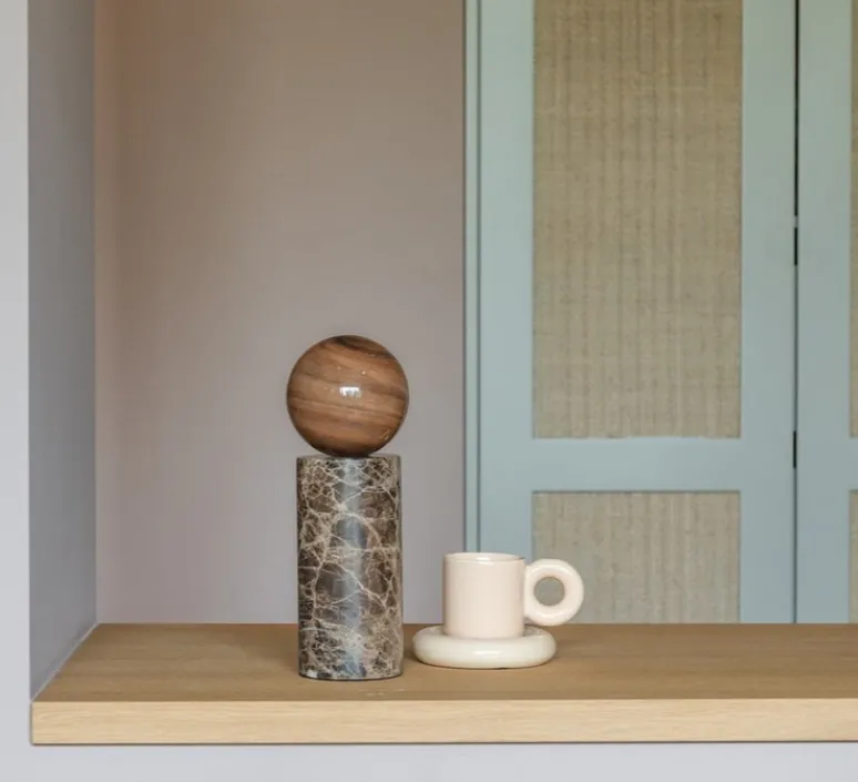 Lampe*It's about Romi Lampe à poser, Tivoli, , Ø12cm, H33cm - marron