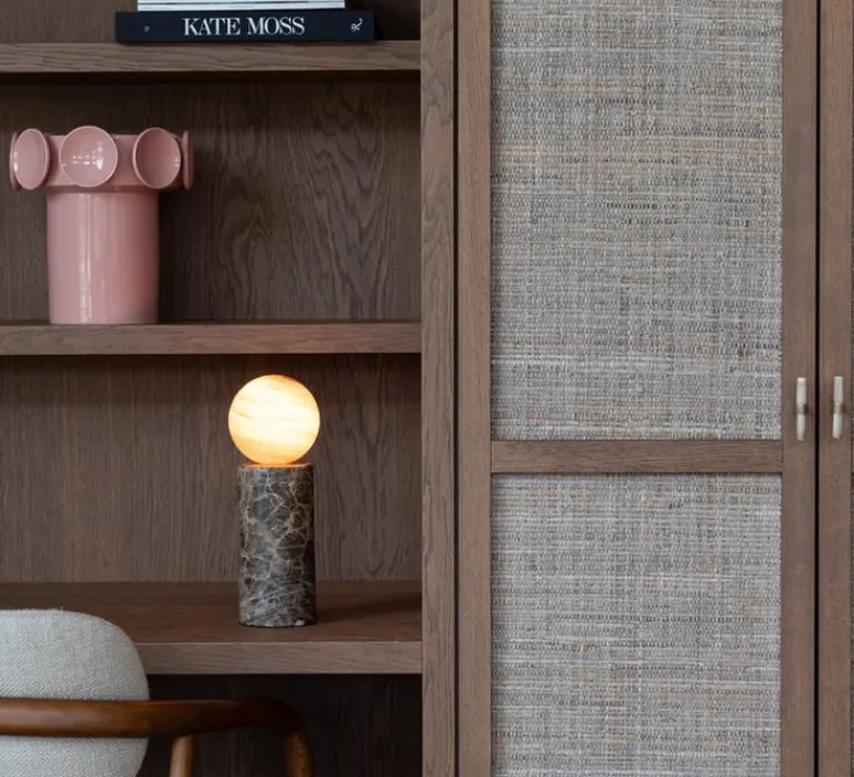 Lampe*It's about Romi Lampe à poser, Tivoli, , Ø12cm, H33cm - marron