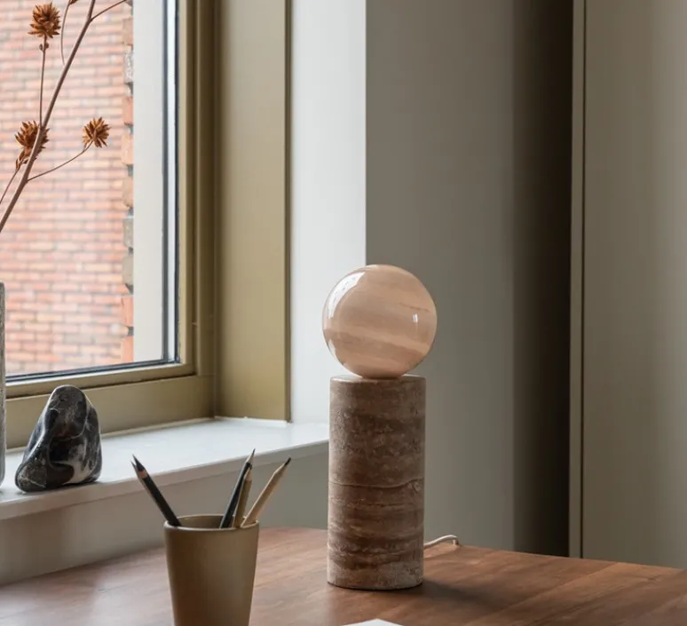 Lampe*It's about Romi Lampe à poser, Tivoli, , Ø12cm, H33cm - sable