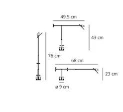 Lampe*Artemide Lampe à poser, Tizio Micro, , L49,5cm, H43cm - noir