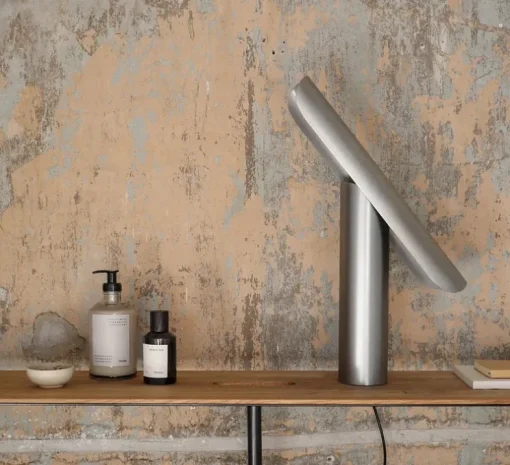 Lampe à poser, t-lamp, acier brossé, L40cm, H33cm - Frama
