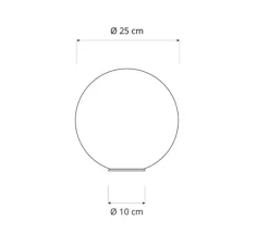 Lampe*In-es.artdesign Lampe à poser, T-moon 1, , ø25cm, blanc