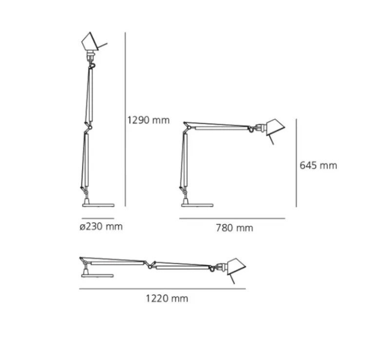 Enfants|Lampe*Artemide Lampe à poser, Tolomeo Table, , H129cm, L122cm - blanc