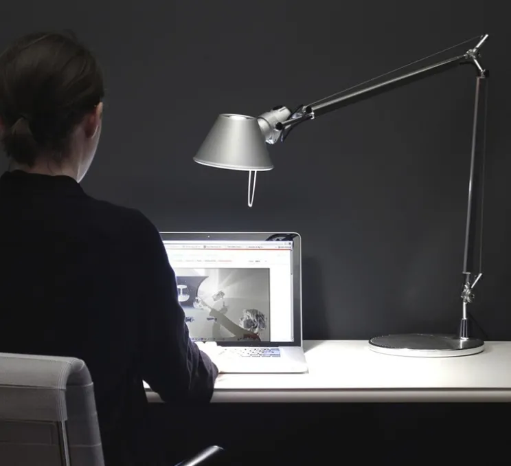 Lampe à poser, Tolomeo Table, LED, aluminium, dimmable, H129cm, L122cm - Artemide