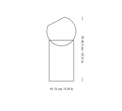 Lampe à poser, Topan VP14, plaqué chrome, Ø21cm, H46,5cm - Andtradition