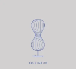 Lampe à poser, TR7, bouleau, Ø25cm, H68cm - Tom Rossau