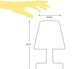Enfants|Lampe*Fatboy Lampe à poser, Transloetje, , LED, 2700K, 300lm, Ø16,5cm, H25,5cm - transparent