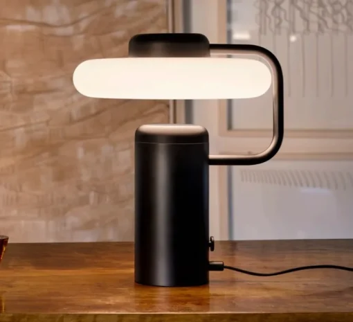 Lampe à poser, Tratto, noir, LED, dim, 2700K, 1450 lm, L27cm, H33cm - KDLN