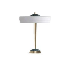 Lampe*Bert frank Lampe à poser, Trave, , Ø30cm, H39cm - laiton, marbre guatemala