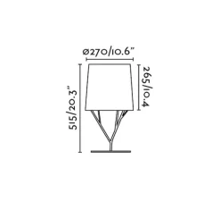 Lampe*Faro Lampe à poser, Tree, , LED, H51,5cm, Ø23cm - blanc