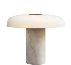 Lampe*Fontana Arte Lampe à poser, Tropico Large, , LED, dim, 3000K, 4780 lm, Ø48cm, H39,7cm - blanc, or glossy