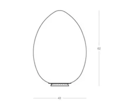 Lampe*Fontana Arte Lampe à poser, Uovo Grande, , Ø43cm, H62cm - blanc