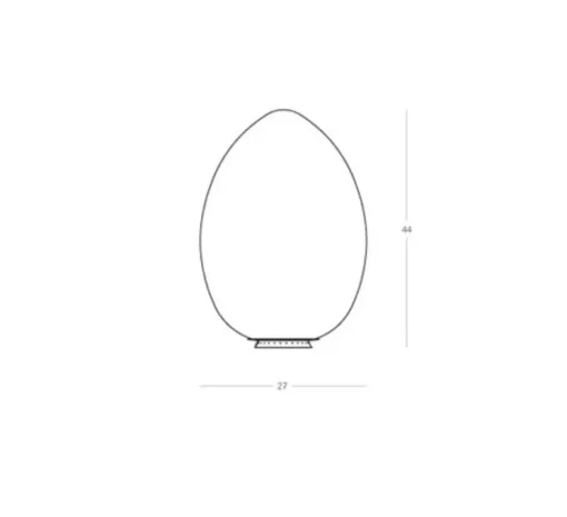 Lampe à poser, Uovo Media, blanc, Ø27cm, H44cm - Fontana Arte
