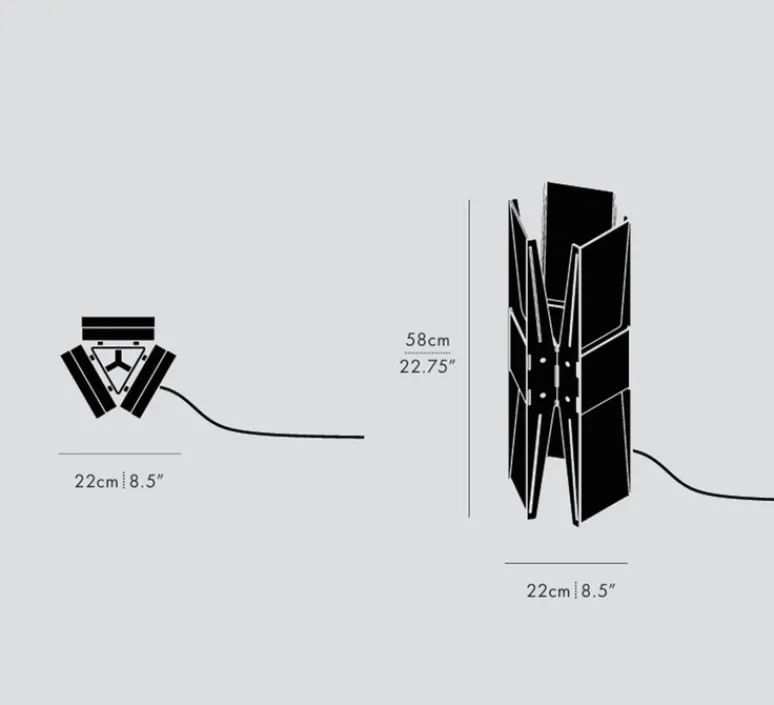 Lampe*A-N-D Lampe à poser, Vector, , LED, dim, 2700K, L22cm, H58cm - noir